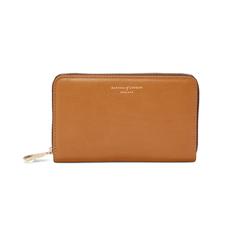 Midi Continental Clutch Zip Wallet in Smooth Tan