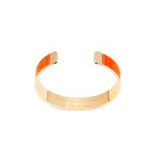 Cleopatra Skinny Cuff Bracelet in Deep Shine Amber Small Croc