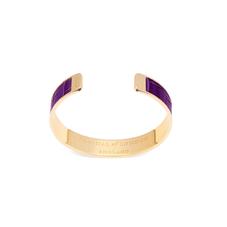 Cleopatra Skinny Cuff Bracelet in Deep Shine Amethyst Small Croc