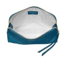 Large Essential Cosmetic Case in Deep Shine Topaz Small Croc