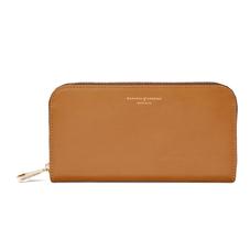 Continental Clutch Zip Wallet in Smooth Tan