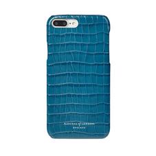 iPhone 7 Plus Leather Cover in Deep Shine Topaz Small Croc