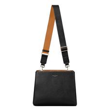 Small Ella Hobo in Black Pebble with Black & Tan Strap