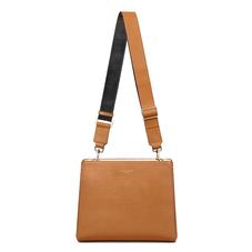 Small Ella Hobo in Smooth Tan with Black & Tan Strap