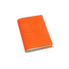 Refillable Pocket Notebook in Deep Shine Amber Small Croc