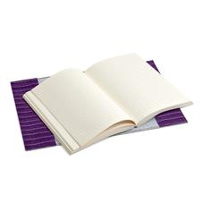 A5 Refillable Leather Journal in Deep Shine Amethyst Small Croc