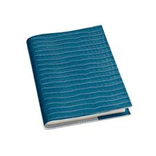 A5 Refillable Leather Journal in Deep Shine Topaz Small Croc