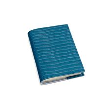 Refillable Pocket Notebook in Deep Shine Topaz Small Croc