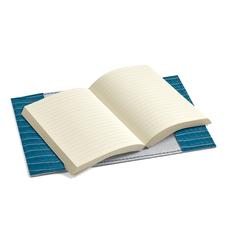 Refillable Pocket Notebook in Deep Shine Topaz Small Croc