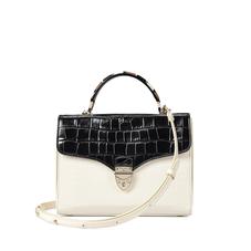 Mayfair Bag in Deep Shine Ivory & Black Croc