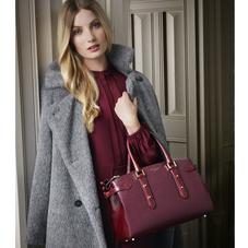 Brook Street Bag in Deep Shine Bordeaux Croc