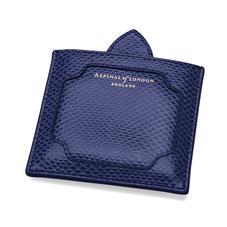 Marylebone Compact Mirror in Midnight Blue Lizard
