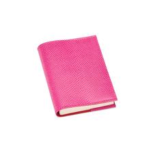Refillable Pocket Notebook Journal in Raspberry Lizard