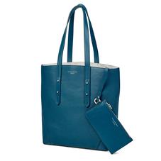 Essential Tote in Topaz Pebble (with A-Stitched Side Panels)