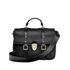 Small City Mollie Satchel in Black Pebble
