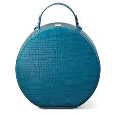 Large Hat Box in Deep Shine Topaz Small Croc