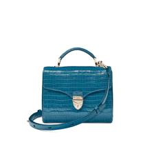 Midi Mayfair Bag in Deep Shine Topaz Small Croc