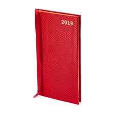 Slim Pocket Leather Diary in Berry Lizard