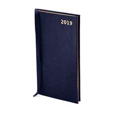 Slim Pocket Leather Diary in Midnight Blue Lizard