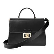 Large Lion Lansdowne Bag in Smooth Black