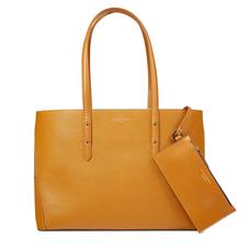 Regent Tote in Mustard Saffiano (with A-Stitched Side Panels)