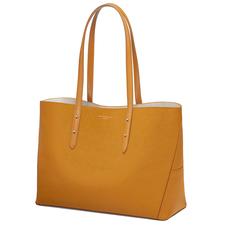 Regent Tote in Mustard Saffiano (with A-Stitched Side Panels)