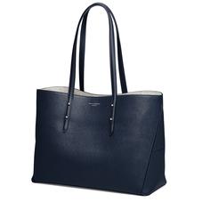 Regent Tote in Navy Saffiano (with A-Stitched Side Panels)