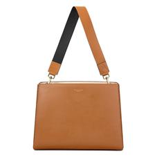 Large Ella Hobo in Smooth Tan with Black & Tan Strap