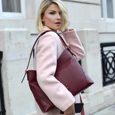Aspinal Hobo Bag in Bordeaux Pebble