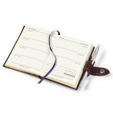 Mini Pocket Leather Diary with Pen in Deep Shine Amazon Brown Croc