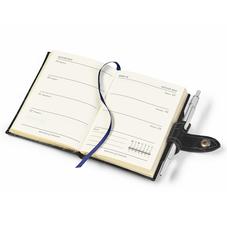 Mini Pocket Leather Diary with Pen in Deep Shine Black Croc