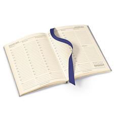 A5 Week to View Leather Diary in Silver Saffiano