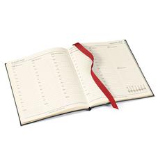 Quarto A4 Week to View Leather Diary in Deep Shine Black Croc