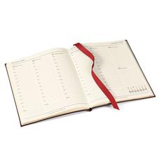 Quarto A4 Week to View Leather Diary in Deep Shine Amazon Brown Croc