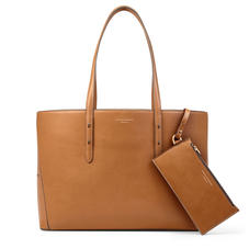 Regent Tote in Smooth Tan (with A-Stitched Side Panels)