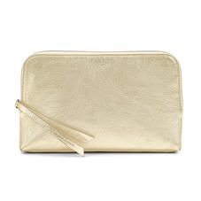 Large Essential Cosmetic Case in Pale Gold Pebble