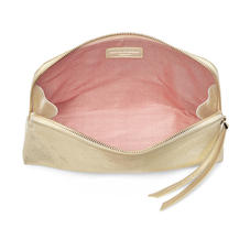 Large Essential Cosmetic Case in Pale Gold Pebble
