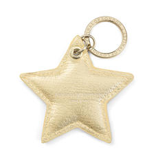 Star Keyring in Pale Gold Pebble