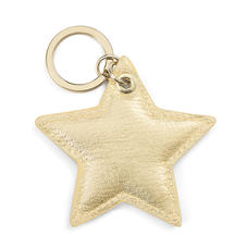 Star Keyring in Pale Gold Pebble