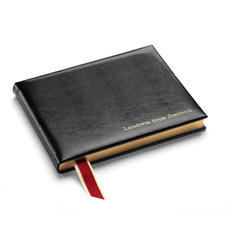 Lizard Print Guest Book in Jet Black Lizard
