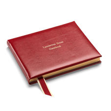 Lizard Print Guest Book in Berry Lizard
