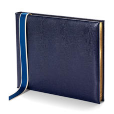 Lizard Print Guest Book in Midnight Blue Lizard