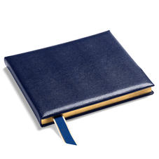 Lizard Print Guest Book in Midnight Blue Lizard