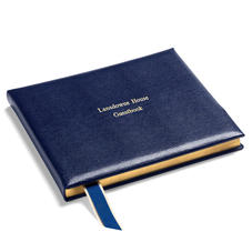 Lizard Print Guest Book in Midnight Blue Lizard