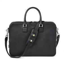 Small Mount Street Laptop Bag in Smooth Black