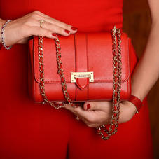 Small Lottie Bag in Silver Python Print