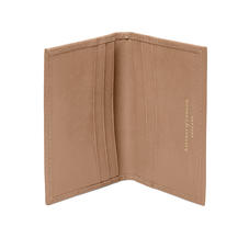 Double Fold Credit Card Case in Smooth Camel