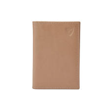 Double Fold Credit Card Case in Smooth Camel