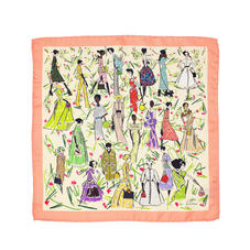 Giles x Aspinal (Pure Silk Pocket Square - Coral)