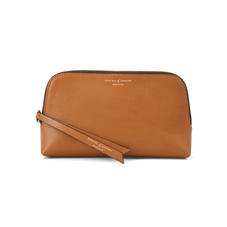 Small Essential Cosmetic Case in Smooth Tan